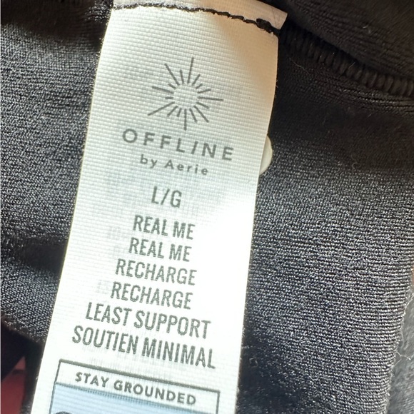 Aerie Offline Real Me ribbed longline sports bra with panty set size large NWT - Picture 6 of 9